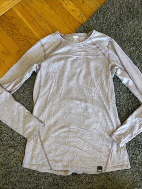 REI Long Sleeve Performance Crew - Lavender Heather Size Small